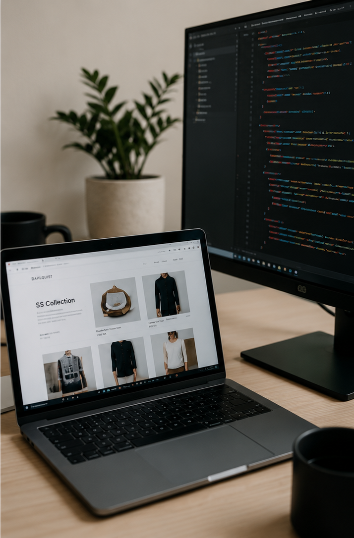 Arbete i ett av Dahlquists Shopify-projekt